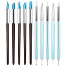 Clatoon 10Pcs Silicone Clay Sculpting Tool, Modeling Dotting Tool & Pottery Craft use for DIY Handicraft, Silicone Brush, Sculpture Pottery, Nail Art