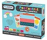 Eduketive Pen Control Write & Wipe Reusable Activity 3-6 yrs Writing Practice Preschool Learning Educational Game with Exercise Book