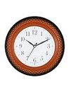 CHRONIKLE Decorative Round Analog Plastic Case Wall Clock for Living Room Home Decorations Office Gifts (Size: 20 x 4.5 x 20 CM | Color: Orange | Weight: 165 Gram)