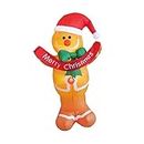 SECRET DESIRE Inflatable Gingerbread Man Christmas Yard Decoration for Indoor Outdoor