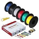 Electrical Wire,PVC Electric Wire -XINWANG 18awg 0.8 mm² wire 6 Colours (Each Colour 20ft) Stranded Wire Made of Tinned Copper Wire Hook up Wire Kit