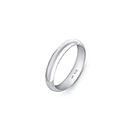 Amberta Women 925 Sterling Silver Wedding Band Ring: 4 mm Sterling Silver Wedding Ring for Women – Size Z