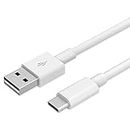 ShopMagics Type-C USB Cable for Samsung Galaxy S10e / S 10 e USB Cable Original Like | Charger Cable | Rapid Quick Dash Fast Charging Cable | Data Sync Cable | Type C to USB-A Cable (3.1 Amp, 1 Meter/3.2 Feet, TC2, White)