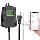 Inkbird WiFi Heat Mat Reptile Thermostat Controller Temperature Controller with 2 Probes and 2 Outlets, IPT-2CH Thermostat (Max 250W per Outlet).