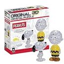 Snoopy and Charlie Brown Deluxe Original 3D Crystal Puzzle from BePuzzled, 3D Crystal Puzzles and Brainteasers for Puzzlers and Collectors Ages 12 and Up, and Display Item