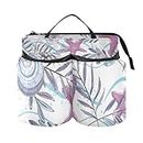 Luggage Cup Holder for Suitcases - Travel Drink Bag Airplane Travel Essentials - Gifts for Flight Attendants & Frequent Travelers Accessories (Purple Starfish Conch)