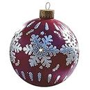 HYZSM Outdoor Christmas Inflatable Decorated Ball Outdoor Christmas PVC Inflatable Decorated Ball Christmas Tree Decorations, Christmas Inflatable Balls for Home Outdoor Christmas Decor (Red)