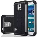 Galaxy S5 Case, Jeylly [Shock Proof] Scratch Absorbing Hybrid Rubber Plastic Impact Defender Rugged Slim Hard Case Cover Shell for Samsung Galaxy S5 S V I9600 GS5 All Carriers