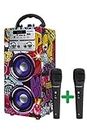 DYNASONIC - (3rd Gen) Portable Bluetooth Speaker with Karaoke Mode and Microphone, FM Radio and USB SD Reader (Model 12)