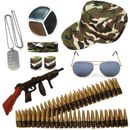 ARMY FANCY DRESS MILITARY CAMO ACCESSORIES MENS LADIES COSTUME STAG HEN PARTY 