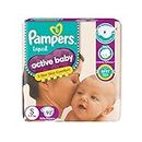 Pampers Active Baby Tape Style Diapers, Small (S) Size, 92 Count, Adjustable Fit with 5 star skin protection, 3-8kg Diapers