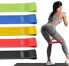 Resistance Loop Exercise Bands Exercise Bands for Home Fitness, Stretching, Strength Training, Physical Therapy,Elastic Workout Bands for Women Men Kids, Set of 5 (Multicolor)