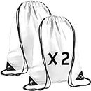 CLOTHING Mochila deportiva impermeable bolsa mochila de nylon con esquinas reforzadas para la escuela zapatos piscina gimnasio deporte adulto niño Gamers Merchandising, Blanco - Wgf 4