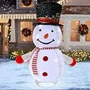 STEEIRO Decorazioni natalizie illuminate con pupazzo di neve,con 40 luci LED,pupazzo di neve pieghevole con cappello,decorazioni natalizie per esterni,interni,cortile,vacanze,giardino (77 cm di