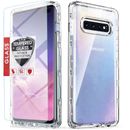 For Samsung Galaxy S10/S10E/S10 Plus Case Phone Shockproof Cover +Tempered Glass