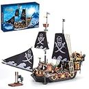 Sillbird Pirate Ship Building Blocks Set, Mini Building Bricks MOC Display Boat Sailboat Model Kit, Creative Gifts Toys for Adults and Boys Girls 8 9 10 11 12-14(1282Pcs)