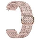 Tobfit Watch Strap Compatible for Samsung Galaxy Watch 4/4 Classic/Active 2/Watch 5/5 Pro (Watch Not Included), Nylon Single Loop Woven Band for 20mm Smart Watch, Belt for Men & Women (Pink Sand)