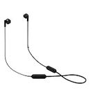 JBL Tune 215 - Bluetooth Wireless in-Ear Headphones with 3-Button Mic/Remote and Flat Cable - Black, Small
