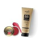 Aegte Intense Coverage Medium BB + Foundation Strobe Cream with SPF 35 & Beetroot Lip and Cheek Tint Balm