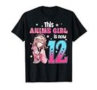 12 Jahre altes Mädchen Kawaii Geschenke Anime Girl 12. Geburtstag Kinder T-Shirt