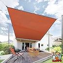 HIPPO - HDPE Fabric 85% Sun Blockage Rectangle Shade Sails With Polyester Band Reinforced Complete Protection From Sun & UV Rays Suitable For Car Parking, Outdoor, Garden, Patio Brown Color (9.5FTX5FT) Pack of 1 Pc