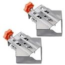 Owfeel 2pcs Stainless Steel Right Corner Clamp,90 Degree Right Angle Clamp for Woodworking,Right Angle Clip Fixer,Single Handle Clamps for Woodworking, Photo Framing (Close)