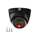 MX Dummy CCTV Camera Dome Camera (Fake Camera No Audio/No Video) with Battery Operated Red Led Light is Ideal for Home & Office