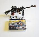 MACHINE GUN 1 Toy With Lights Sound Scope Bullets & Stand Miltary Assault Rifle