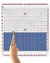 Quilting Ruler- 12.5 * 12.5" Slotted Rulers for Quilting and Sewing Quilt Strip Rulers for Fabric Precise Cutting