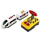 TOYANDONA Electric Remote Control Train Educational Toy for Kids,Compatible with Wooden Train Track,No Battery