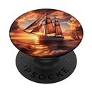 Sailing Schooner Sailing In the Sunset PopSockets PopGrip Interchangeable