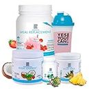 Yes You Can! Detox Plus Kit (Meal Replacement Strawberry, Aloe Vera Pineapple) - Complete Meal Replacement Powder, High Energy Shake Booster, Aloe Vera Detox Supplement, Health Transformation
