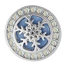 Ginger Snaps Frosted Snowflake Accessory | Interchangeable, Customizable & Adjustable Snap Jewelry Collection | Button Charms for Necklaces, Bracelets & Rings | Standard Size | SN19-56
