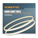 POWERTEC 9" Band Saw Tires, 9 Inch x 1/2 Inch x 5/32 Inch, Urethane Bandsaw Tires for Grizzly, Jet, Powermatic 9 inch Bandsaws, 2 Pack