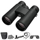 Nikon Prostaff P3 8x42 (16776) Black Binoculars Bundle with Lens Pen, and Cloth - High Powered Compact Adult Binoculars for Hunting, Bird Watching, and Hiking Essentials, Zoom Lightweight Travel
