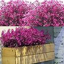 WILLBOND 12 Manojos Flores Arbustos Artificiales Plantas Flores Exteriores Resistentes a Rayos UV Arbustos Artificiales Decorativos para Decoración de Arreglo Floral, Centro de Mesa (Fucsia)