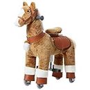 JoJoPooNy Ride on Horse Toy, Kids Ride on Toy for 3-6 Years Old, Premium Riding Horse Plush Animal Toy, Walking Horse Toy with Wheels (27 Inch Height)