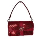Michael Kors MK Red Greenwich Medium Sequin Shoulder Bag Purse Party Or Prom 