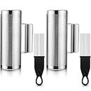 Kathfly 4 Pcs Guiro Instrument Metal Guiro Stainless Steel Guiro Musical Instruments Latin Percussion Instrument Musical Guiro Training Tool with Scrapers for Live Performance (3 x 8 Inch)