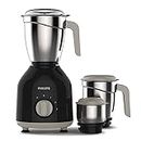 Philips HL7756/01 Mixer Grinder 750 Watt, 3 Stainless Steel Multipurpose Jars with 3 Speed Control and Pulse function (Black)
