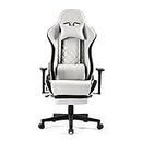 Gaming Chair Breathable Fabric Office Chair with Footrest Computer Chair Ergonomic Gaming Chairs for Adults