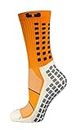 TRUSOX Men's Standard 3.0 Thin Crew Socks, Orange, Medium