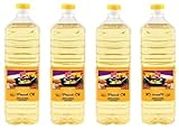 4er Pack 100% Erdnuss-Öl [4x 1000ml] Erdnussöl ~ Peanut Oil ~ Wok Öl