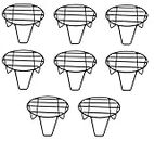 ORCHID ENGINEERS Set of 8-Iron Indoor/Outdoor Flower Pot/Plant Stand for Home Garden Balcony Living Room Decor (Black-Set of 8)