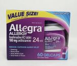 ALLEGRA, 24Hr Allergy Relief, 60 GELCAPS Exp 01/2024+ #2220
