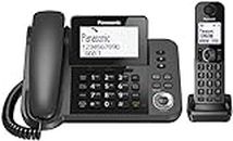 Panasonic KX-TGF320 Corded and Cordless Home office Telephone Kit with Answerphone and Nuisance Call Blocker - Black