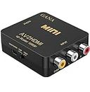 RCA to HDMI Converter, AV to HDMI, GANA 1080P Mini RCA Composite CVBS AV to HDMI Video Audio Converter Adapter Supporting PAL/NTSC with USB Charge Cable for PC Laptop Xbox PS4 PS3 TV STB VHS VCR Camera DVD