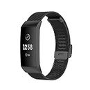 Turnwin intended for Fitbit Charge 4 Bands, Bling Chain Crystal Stainless Steel Solid Metal Adjustable Replacement Watch Band Wristband Strap Bracelet intended for Charge 4/ Charge 3 Bands Fitness Tracker (Black)