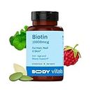 Body Vital's Vitamin B7 Biotin 10000mcg for Hair Growth, Skin & Nails. (60N, 1)