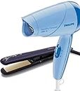 PHILIPS BHS386 and HP8142 Personal Care Appliance Combo (Hair Straightener, Hair Dryer)